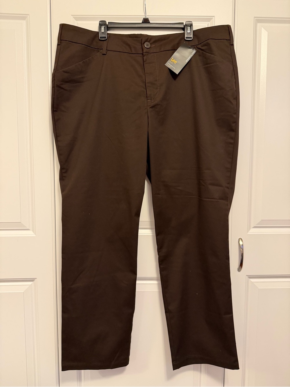 Lee Ladies Brown Straight Fit Pants